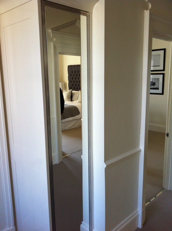 Full-length wardrobe mirror fitted in Regent's Park home